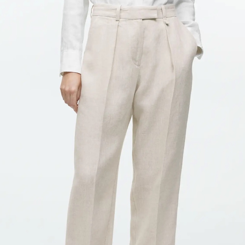 Arket Linen Trousers Beige
